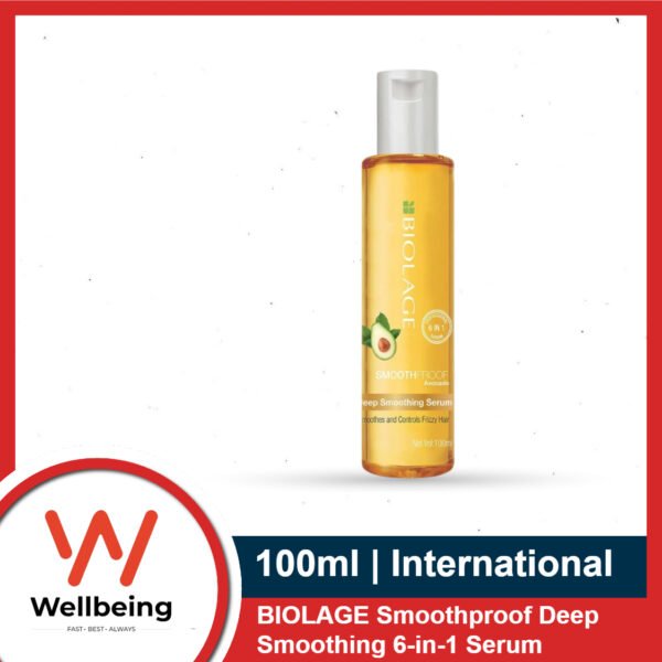 0 (95) BIOLAGE Smoothproof Deep Smoothing 6-in-1 Hair Serum 100ml | Paraben free|Controls frizz, Smoothens rough ends and adds instant shine| For Frizzy Hair