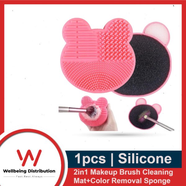 1pcs Makeup Brush Cleaner Washing Brush Pad Make Up Tool Scrubber Box