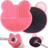 1pcs Makeup Brush Cleaner Washing Brush Pad Make Up Tool Scrubber Box