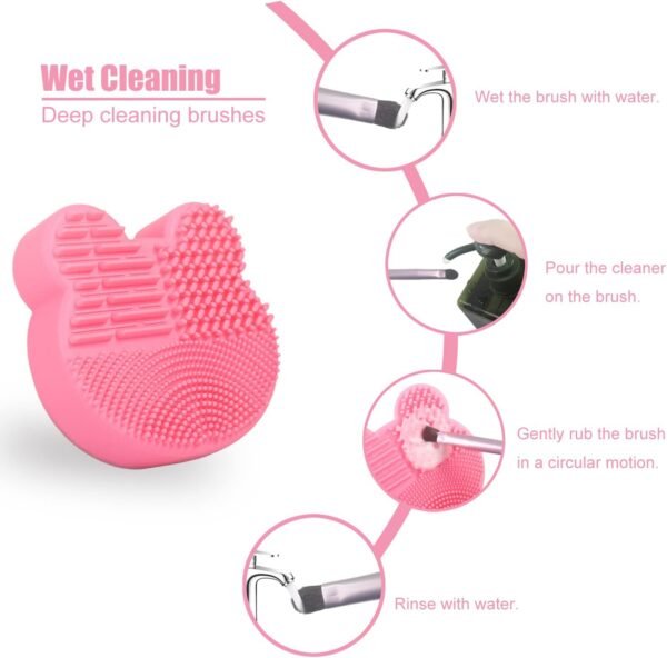 1pcs Makeup Brush Cleaner Washing Brush Pad Make Up Tool Scrubber Box