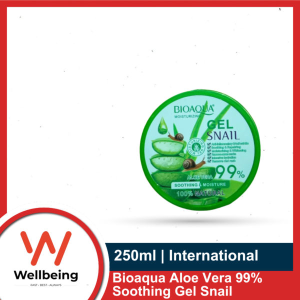 Bioaqua Aloe Vera 99% Soothing Gel Snail 250ml | Made in P.R.C  Well Being