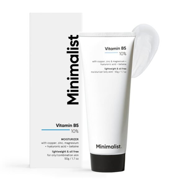 51g9c5DjXpL._SL1200_ Minimalist Vitamin B5 10% Moisturizer 50g | Minimalist Dehydrated Skin & Damaged Barrier Repair Moisturizer with 10% Vitamin B5 | Oil-Free Hydration & Lightweight Gel Formula | Fast-Absorbing & Non-Sticky Lightweight Winter Cream For Women & Men | Fragran