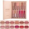 Handaiyan 12 Color Matte Liquid Lipstick Set Long-Lasting Smudge Proof 2.5ml Lip Gloss Set Matte Pearlescent Non-Sticky Lip Glaze Lipstick