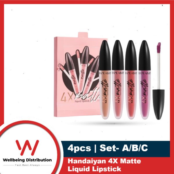 Handaiyan 4X Matte Liquid Lipstick 4pcs Set