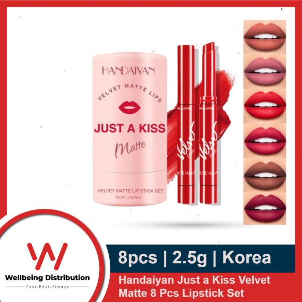 Handaiyan Just a Kiss Velvet Matte 8 Pcs Lipstick Set