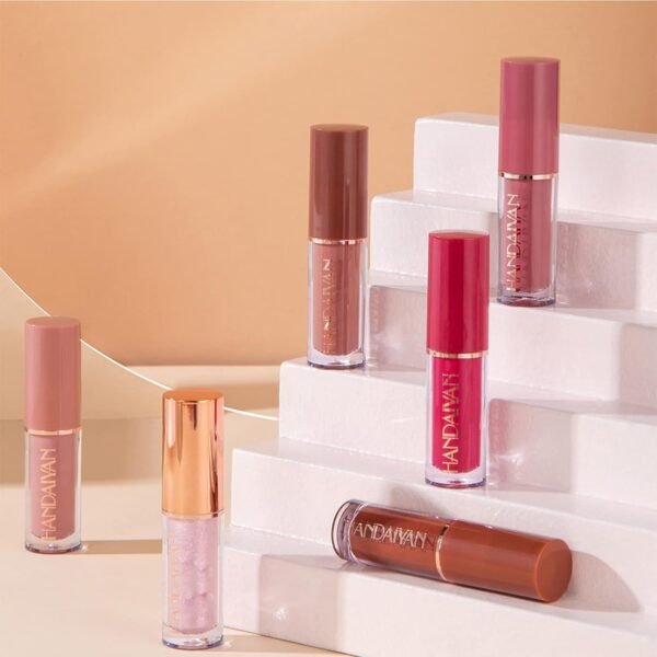 Handaiyan 12 Color Matte Liquid Lipstick Set Long-Lasting Smudge Proof 2.5ml Lip Gloss Set Matte Pearlescent Non-Sticky Lip Glaze Lipstick