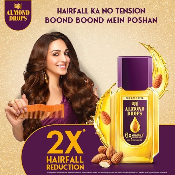 Bajaj Almond Drops Non Sticky Hair Oil 200ml / 100ml | India