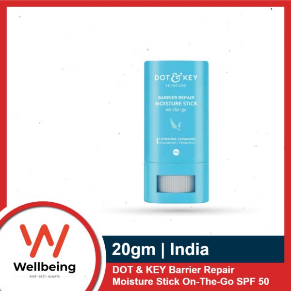 9c01bdf89b41d632455cb0ff19cc4137 DOT & KEY Barrier Repair Moisture Stick On-The-Go SPF50 20gm | Non Sticky Ceramides Moisturizer With Hyaluronic + Probiotic For Intense Moisturization&Skin Strengthening|For Dry Skin, Normal & Sensitive Skin