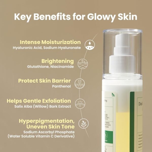 AXIS-Y Dark Spot Correcting Glow Toner 125ml | Brightening & Hydrating with 5% Niacinamide, Glutathione & Hyaluronic Acid - Vegan Korean Skin Care Exfoliator Face Toner for All Skin