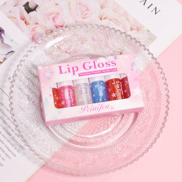Peinifen Lip gloss Set 3.5gm x6pcs Tempting Powder Tender Lips