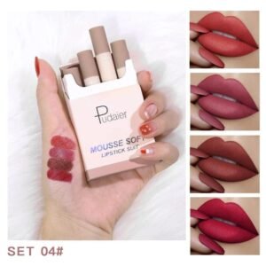 Pudaier Mousse Soft Lipstick Suit 4pcs Set