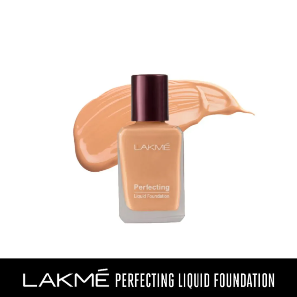 93eb795f59167c78bf60de2ee04b0682.png Lakme Perfecting Liquid Foundation 27ml Dewy Finish, Lightweight, Waterproof, With Vitamin E For Nourishing Skin & Oil Control