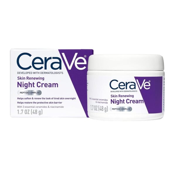 dbdd0c89aed08fefd40872a0054fcb31.jpg CeraVe Skin Renewing Night Cream 48g | Niacinamide, Peptide Complex, and Hyaluronic Acid Moisturizer for Face