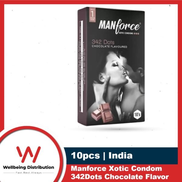 ca1c729bbaaf7f83744d2513e6fd597f Buy 1 Get 1 Manforce Chocolate Flavor Wild 3 in 1 Dotted Condom 10pcs Pack - Made in India