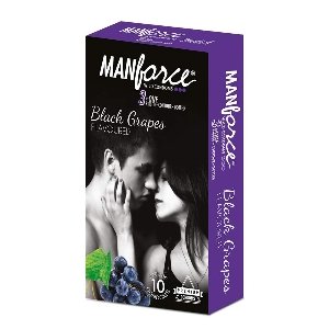 0696520_manforce-wild-condom-black-grapes-flavored-10pcs-pack-3in1-ribbed-dotted-contured-condom-made-in-ind_300 Buy 1 Get 1 Manforce - Dotted Black Grapes Condom - 10pcs Pack