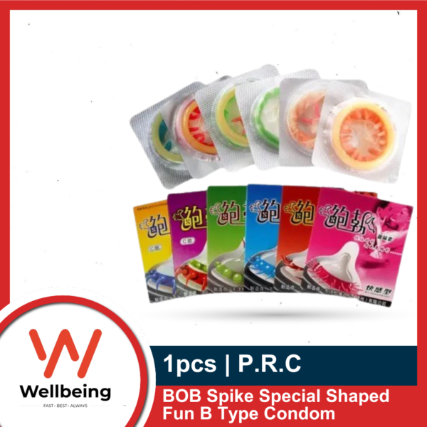 BOB Spike Special Shaped Fun B Type Condom for Men - 1 Condom