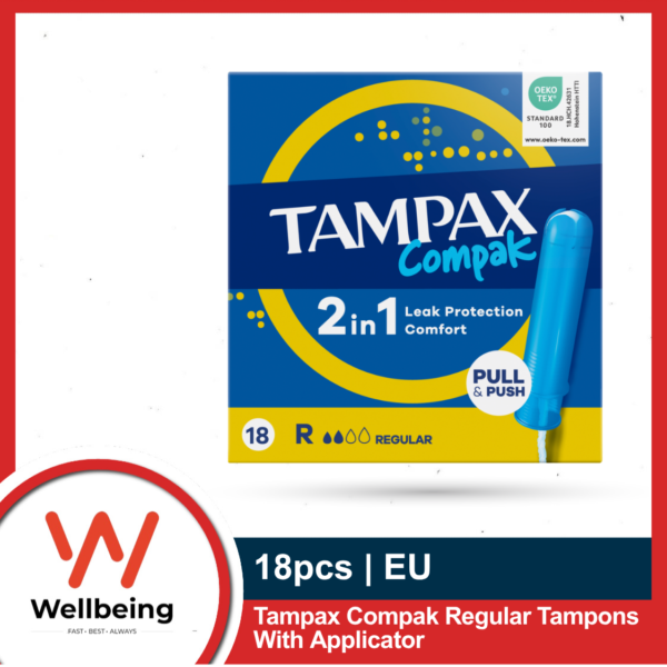 Tampax Compak Regular 2in1 Tampons 18pcs