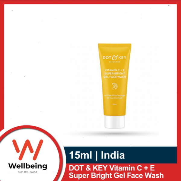 5879c4850387c6b5f3cf3eaec4bab71c DOT & KEY Vitamin C + E/ Barrier Repair Face Wash 15ml | India | Mini Travel Pack