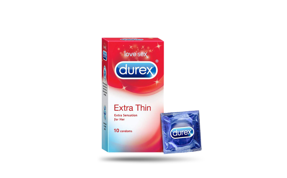 WB New Image (970 x 600 px) (59) Durex Extra Thin Condom 10pcs Pack | India - Image 1