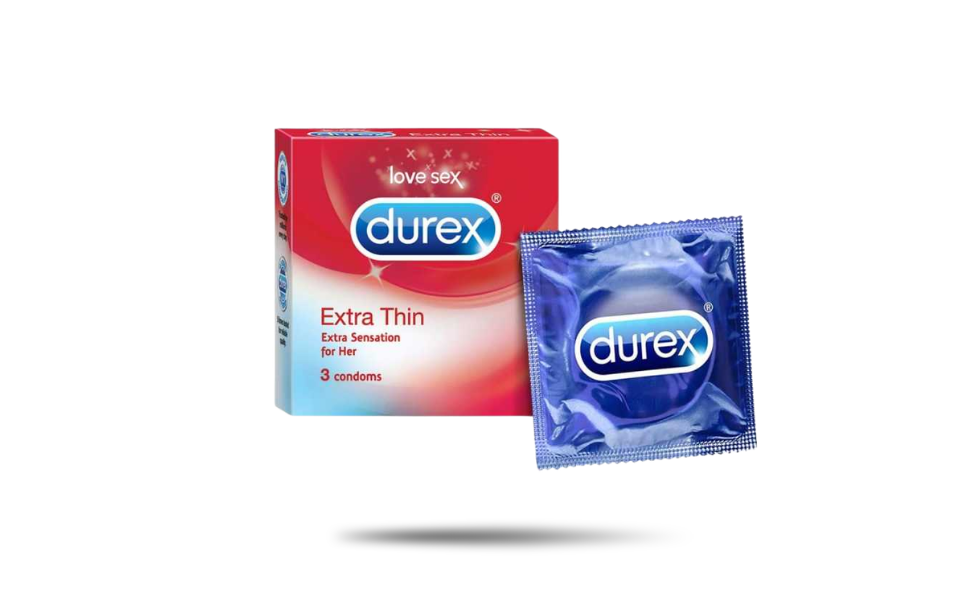 WB New Image (970 x 600 px) (60) Durex Extra Thin Condom 3pcs Pack | India - Image 1