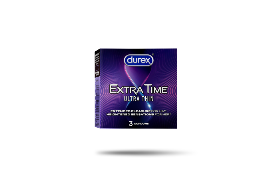 WB New Image (970 x 600 px) (79) Durex Extra Time Ultra Thin Condom 3pcs Pack | Thai - Image 1