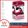Extra Time Condom - Coral Dotted Extra Time Lubricated Natural Latex Condoms for Men | Full Box 10 Pack 3x10=30 | Malaysia