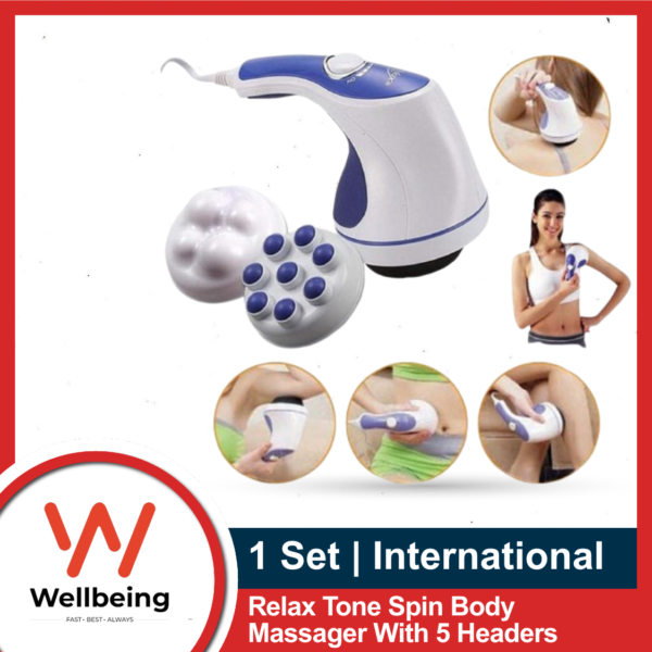 cb4113e1dfb8b307040f12fb0ebcef5a Relax Tone Spin Body Massager With 5 Headers | Relax Spin Tone Slimming Lose Weight Burn Fat Full Body Massage Device