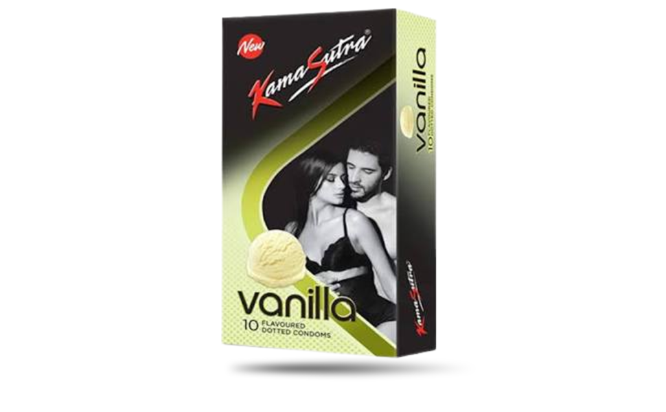 AKASH WB New Image (970 x 600 px) (10) Kamasutra Vanilla Flavor Condom 10pcs Pack | India - Image 1