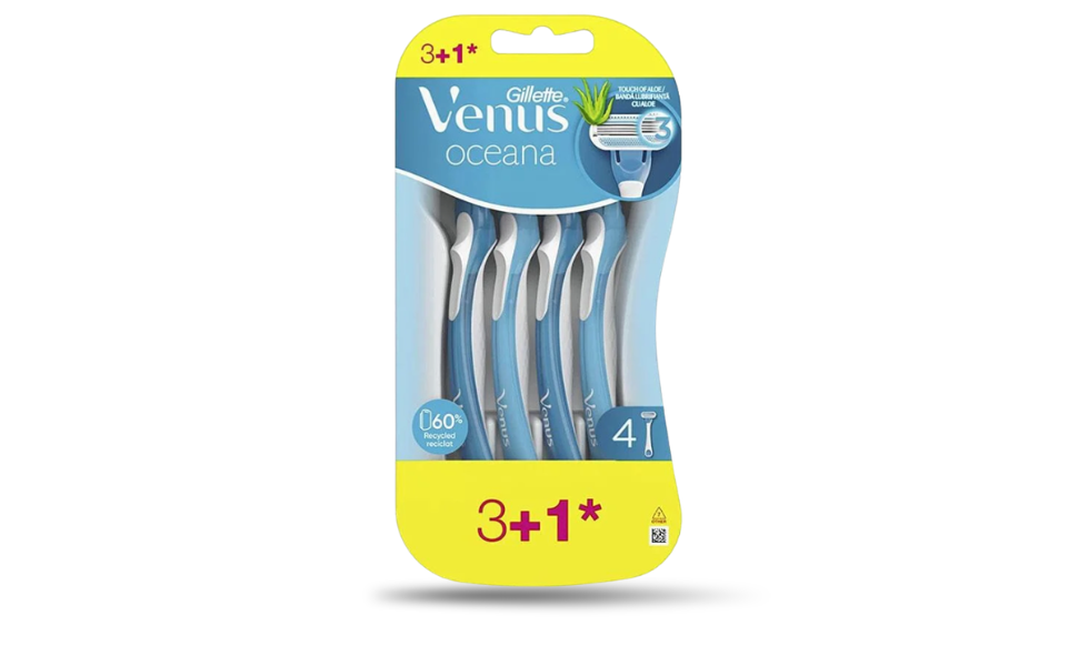 AKASH WB New Image (970 x 600 px) (10) Gillette Venus Oceana Hair Removal Razor with Aloe Vera - 3+1 Razor Pack - Image 1