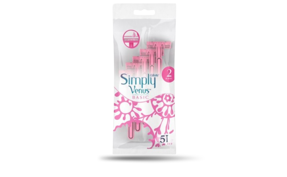 AKASH WB New Image (970 x 600 px) (16) Gillette Simply Venus Basic 5pcs Pack 2 Blades Razor for Women - Image 1
