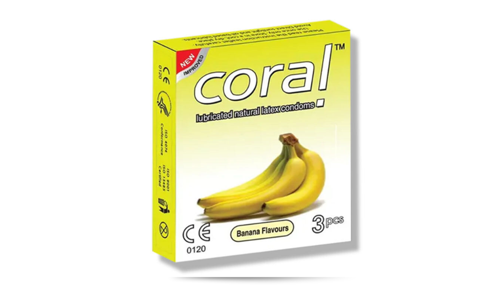 AKASH WB New Image (970 x 600 px) (18) Coral Banana Flavor Condom 3pcs Pack | Malaysia - Image 1