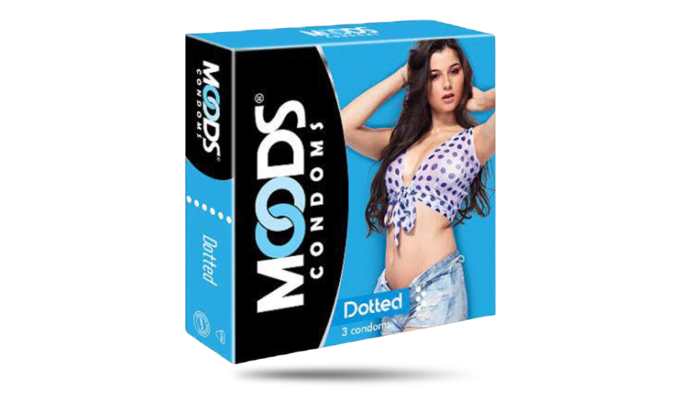AKASH WB New Image (970 x 600 px) (20) Moods Dotted Condom 3pcs Pack | India - Image 1