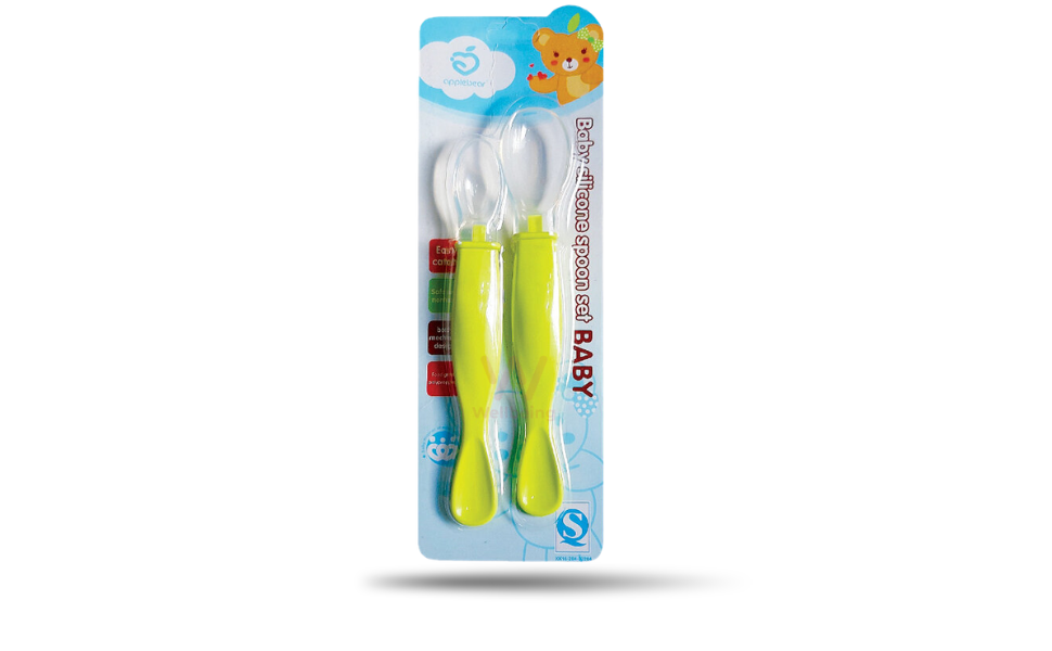 AKASH WB New Image (970 x 600 px) - 2026-08-20T102952.581 Applebear Baby Feeding Soft Silicone Spoon 2pcs Set - Image 1