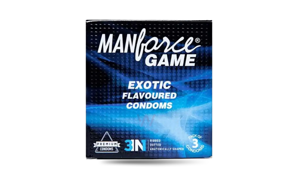 AKASH WB New Image (970 x 600 px) - 2026-08-22T163557.282 Manforce Game Exotic Flavored Condom 3pcs Pack I India - Image 1