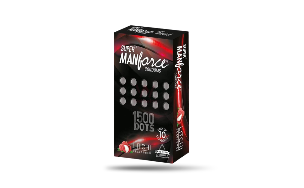 AKASH WB New Image (970 x 600 px) - 2026-08-22T164304.668 Manforce Litchi Flavored 1500 Dots Condom 10pcs Pack I India - Image 1