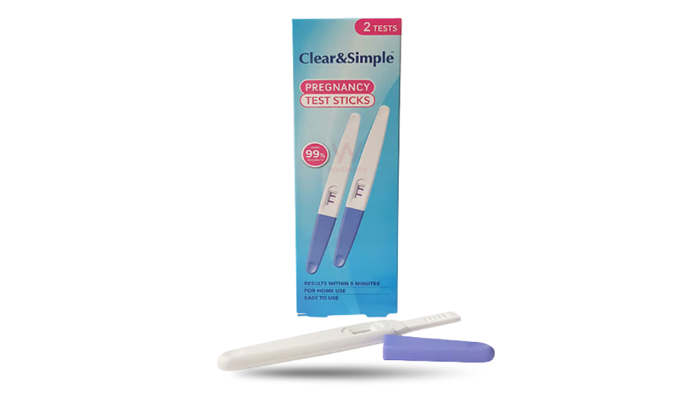 AKASH WB New Image (970 x 600 px) - 2026-08-24T115018.278 Clear & Simple Pregnancy Test Sticks 2pcs - Image 1