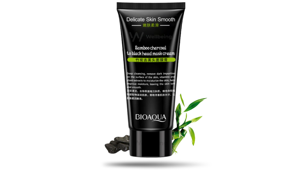 AKASH WB New Image (970 x 600 px) - 2026-08-31T161730.009 Bioaqua Bamboo Charcoal to Blackhead Mask Cream 60gm - Image 1