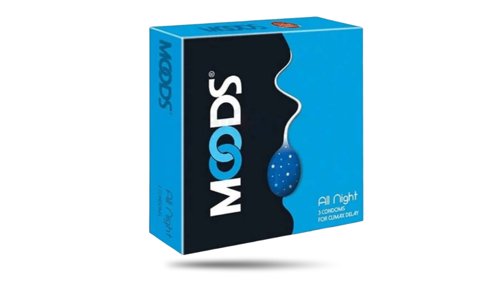 AKASH WB New Image (970 x 600 px) (30) MOODS Allnight Condom 3pcs pack | India - Image 1