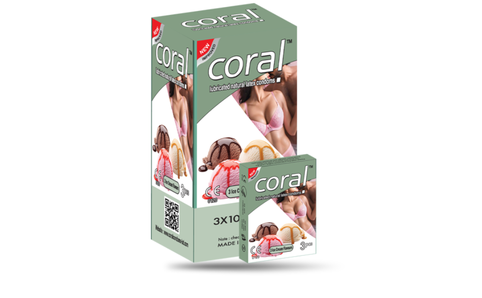 AKASH WB New Image (970 x 600 px) (38) Coral Ice Cream Flavor Condom | Full Box 3×10=30pcs | Malaysia - Image 1