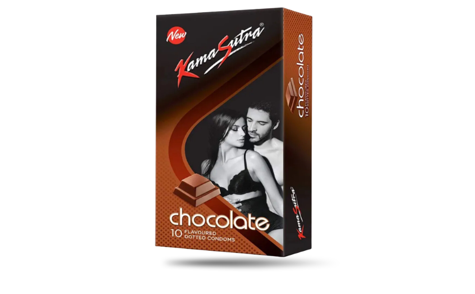 AKASH WB New Image (970 x 600 px) (4) Kamasutra Chocolate Flavor Condom 10pcs Pack | India - Image 1