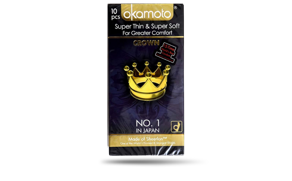 AKASH WB New Image (970 x 600 px) (50) Okamoto Crown Super Thin & Soft Condom 10pcs Pack | Japan - Image 1