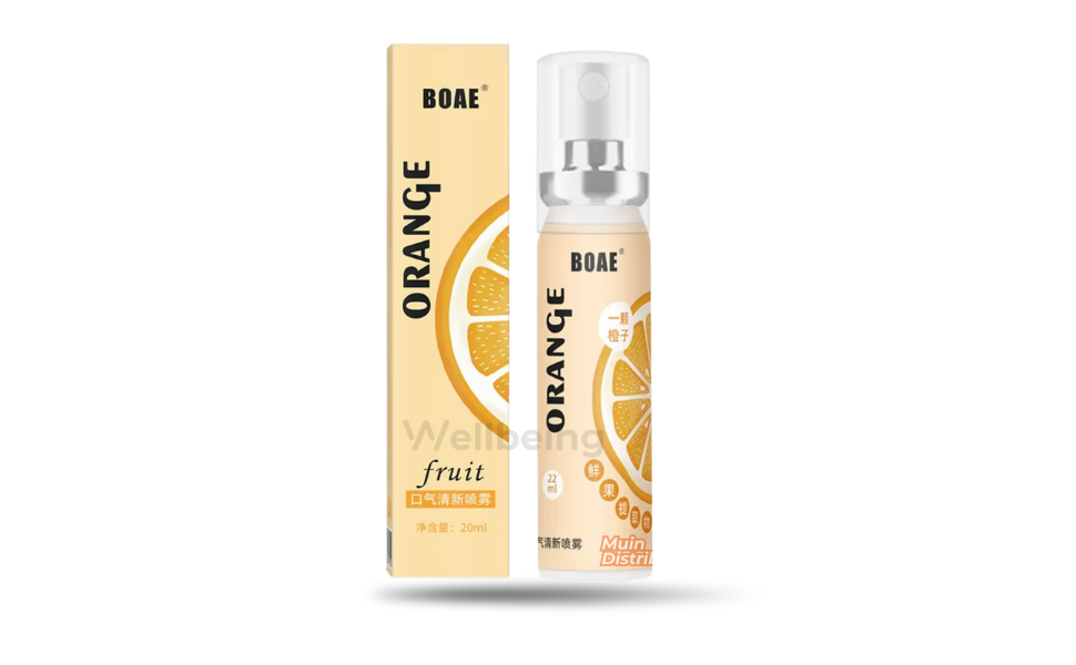 AKASH WB New Image (970 x 600 px) (54) BOAE Orange Flavor Mouth Freshener Spray 20ml | China - Image 1