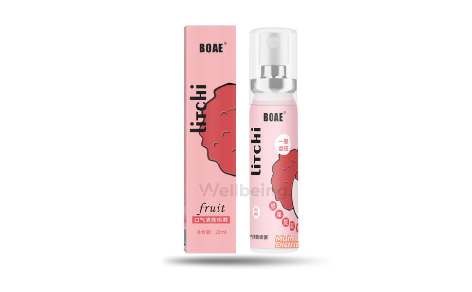 AKASH WB New Image (970 x 600 px) (55) BOAE Litchi Flavor Mouth Freshener Spray 20ml | China - Image 1