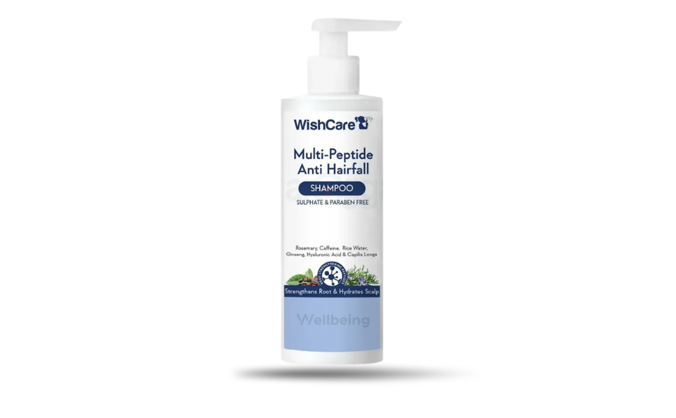 AKASH WB New Image (970 x 600 px) (63) WishCare Multi Peptide Anti Hairfall Shampoo 250ml - Image 1