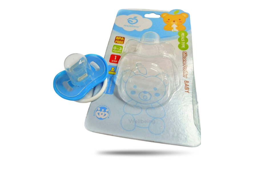 AKASH WB New Image (970 x 600 px) (76) Applebear Newborn Pacifier Petals Type Silicone for 0-3m Baby - Blue - Image 1