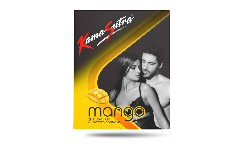 AKASH WB New Image (970 x 600 px) (8) Kamasutra Mango Flavor Condom 3pcs Pack | India - Image 1