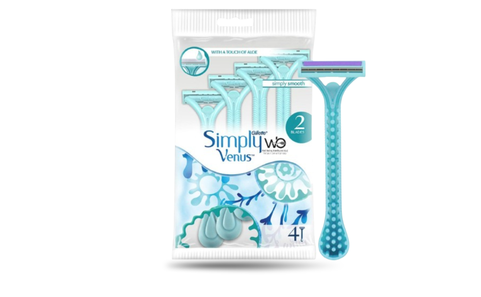 AKASH WB New Image (970 x 600 px) (8) Gillette Simply Venus 4 Razor in 1 Pack Hair Removal Razor for Women - Image 1