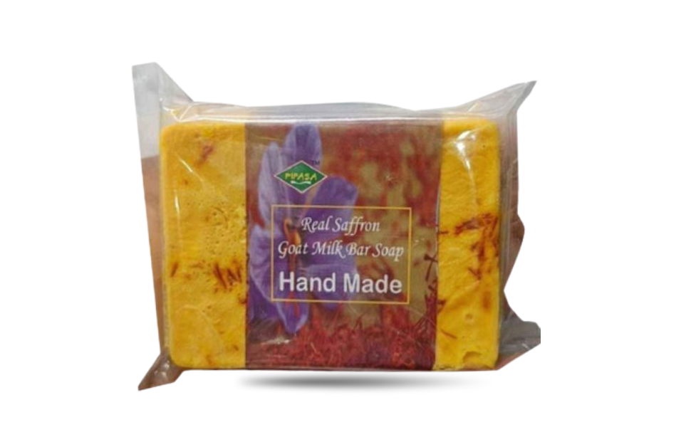 AKASH WB New Image (970 x 600 px) (88) Real Saffron Goat Milk Bar Whitening Hand Made Soap 90gm - Image 1