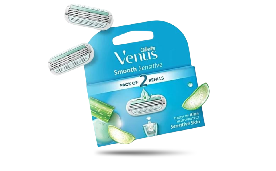 AKASH WB New Image (970 x 600 px) (9) Gillette Venus Hair Removal Razor Blades Refills for Women - Aloe Vera - Pack of 2 - Image 1