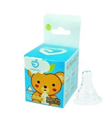Capture2231 AppleBear Soft Silicone Feeder Nipple Size: M 3-6months 1pcs - Image 1